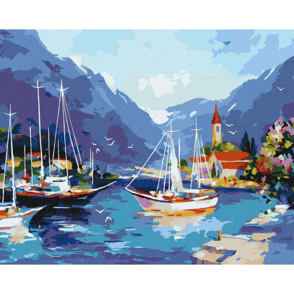 Картина за номерами "У морській бухті" ©BOND Tetiana Ідейка KHO2770 40х50 см