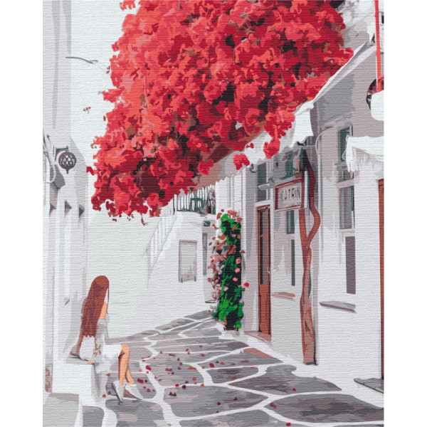 Картина за номерами "Яскрава Бугенвилія" BS51535  Brushme 40х50 см