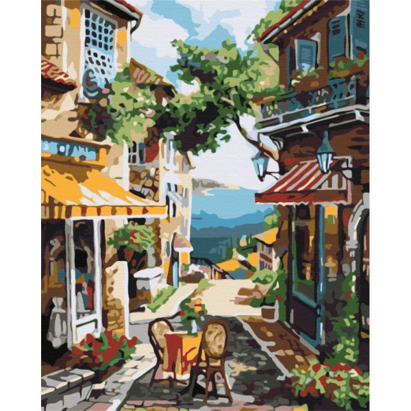 Картина за номерами "Полудневе містечко" BS39414  Brushme 40х50 см