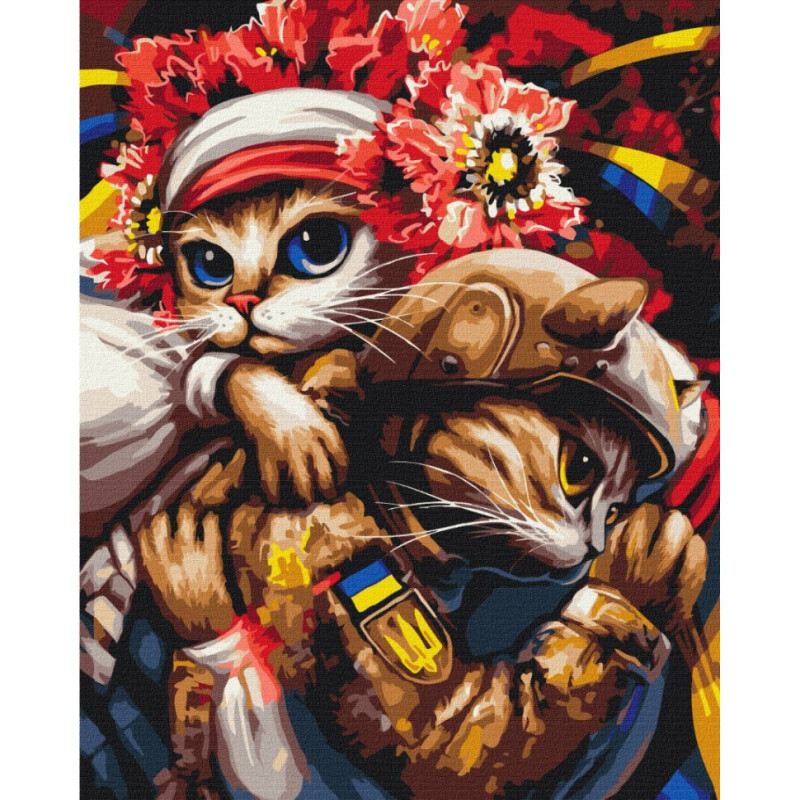 Картина за номерами "Киця Берегиня" ©Маріанна Пащук BS53689  Brushme 40х50 см
