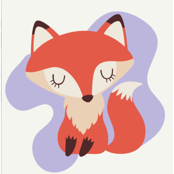 Розпис на полотні "Сонлива лисичка" MBS024  Brushme 20х20 см