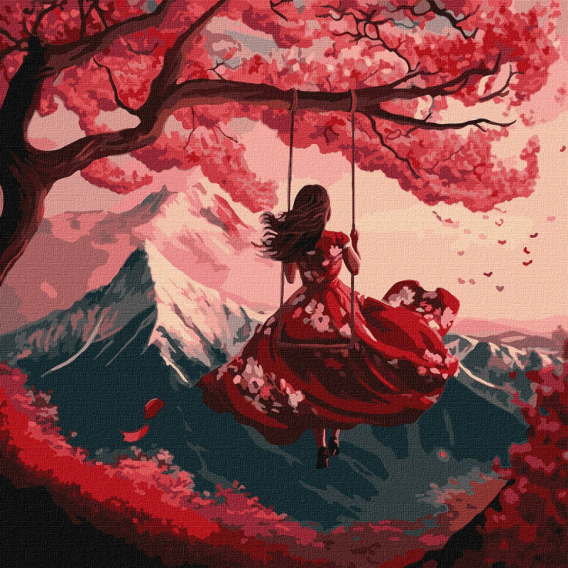 Картина за номерами "Політ на гойдалці" ©art_selena_ua Ідейка KHO5089 40х40 см