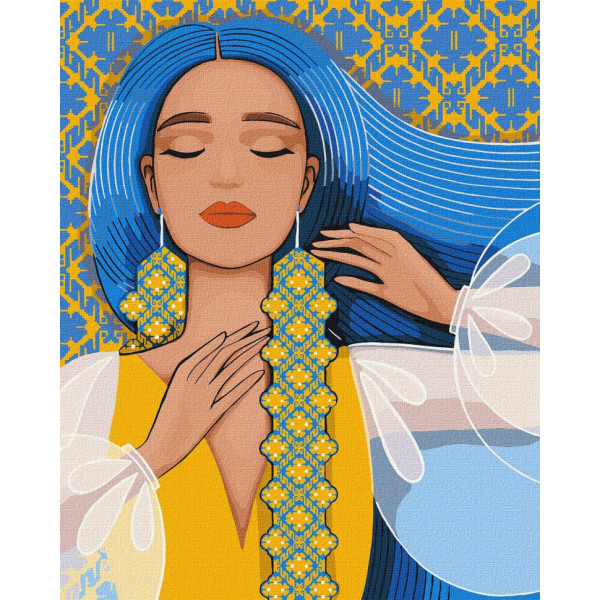 Набор картин по номерам 2 в 1 Идейка "Изысканная украинка" 40х50 KHO2581 и "Сладкие панкейки" 40х40 KHO5618