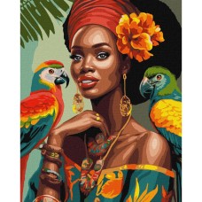 Картина за номерами "Африканська модниця" ©art_selena_ua KHO8330 40х50 см