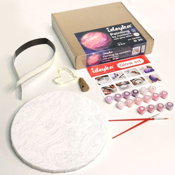 Картина по номерам с подсветкой "Планета Мечта" GA1062 d26см