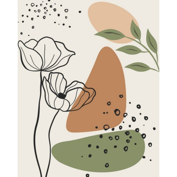 Набор картин по номерам 2 в 1 "Счастливые цветы 3" 40х50 13066-AC и "Огонек надежды" 40х50 10500-AC