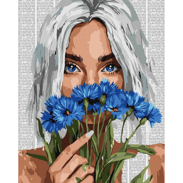 Картина за номерами "Барвиста поезія: Волошки" ©art_selena_ua KHO8584, 40х50 см