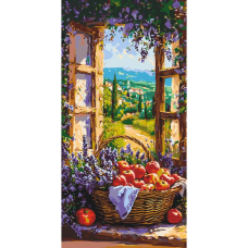 Картина по номерам "Фруктовая корзина" LW5133, 40х80 см