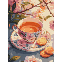 Картина по номерам "Цветочный чай" ©art_selena_ru KHO5722, 30х40 см