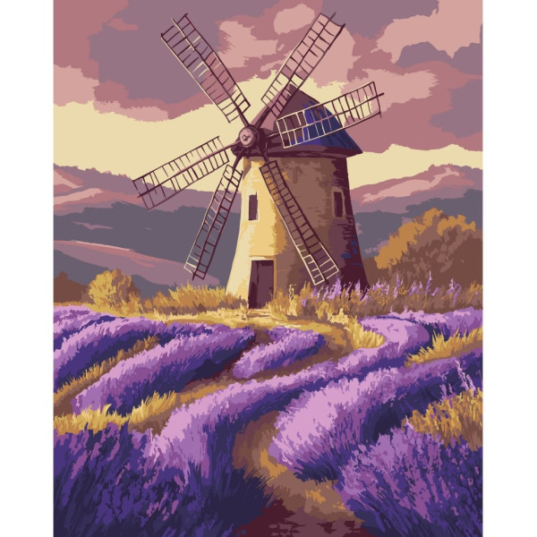Картина за номерами "Млин у сутінках" ©arttem_illustration 11089-AC 40х50 см