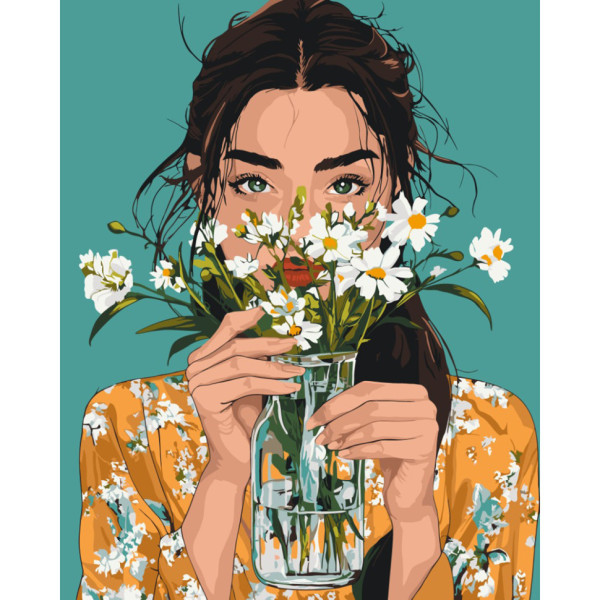 Картина за номерами "Ромашковий вайб" 10183-AC 40х50 см