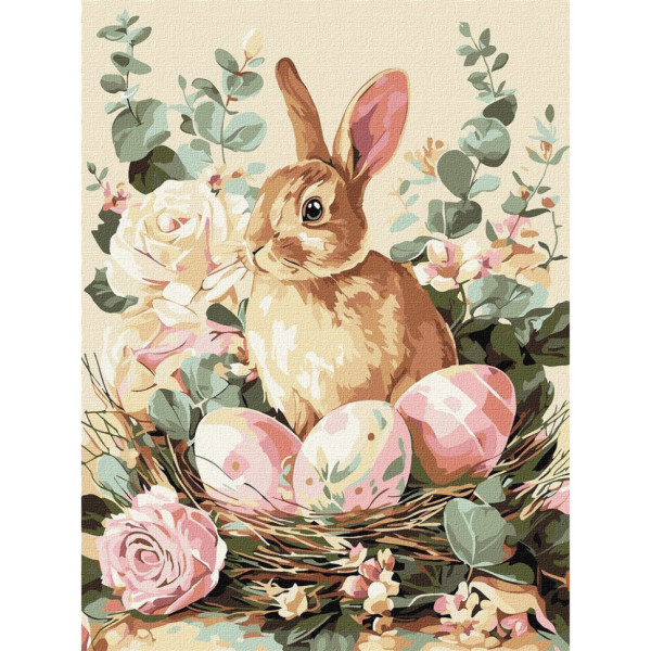 Картина по номерам "Праздничный кролик" ©art_selena_ua KHO5184, 30х40 см