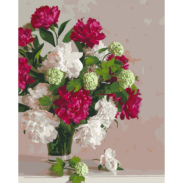 Картина по номерам. "Пионы" KHO3072, 40х50 см