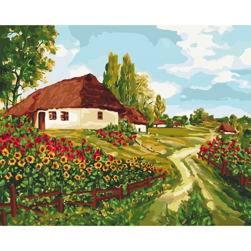 Картина за номерами. "Українськими стежками" 40 * 50см KHO2277