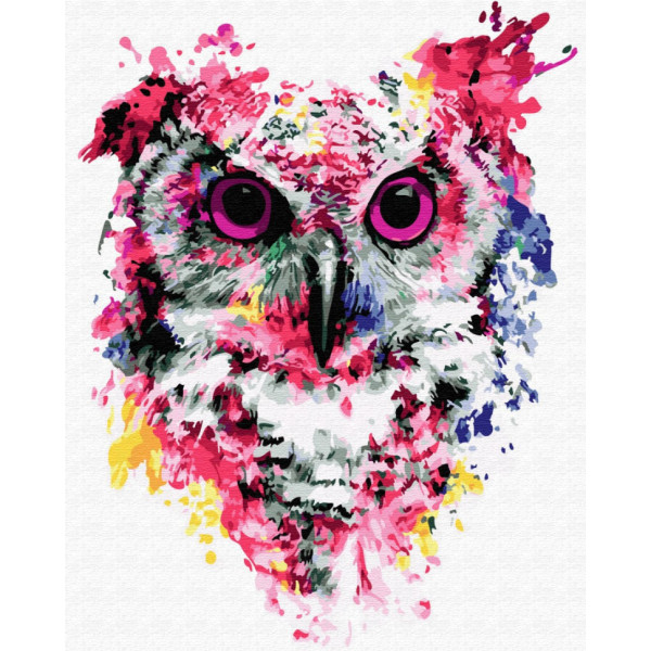 Картина по номерам. Brushme "Сова в красках" GX26136