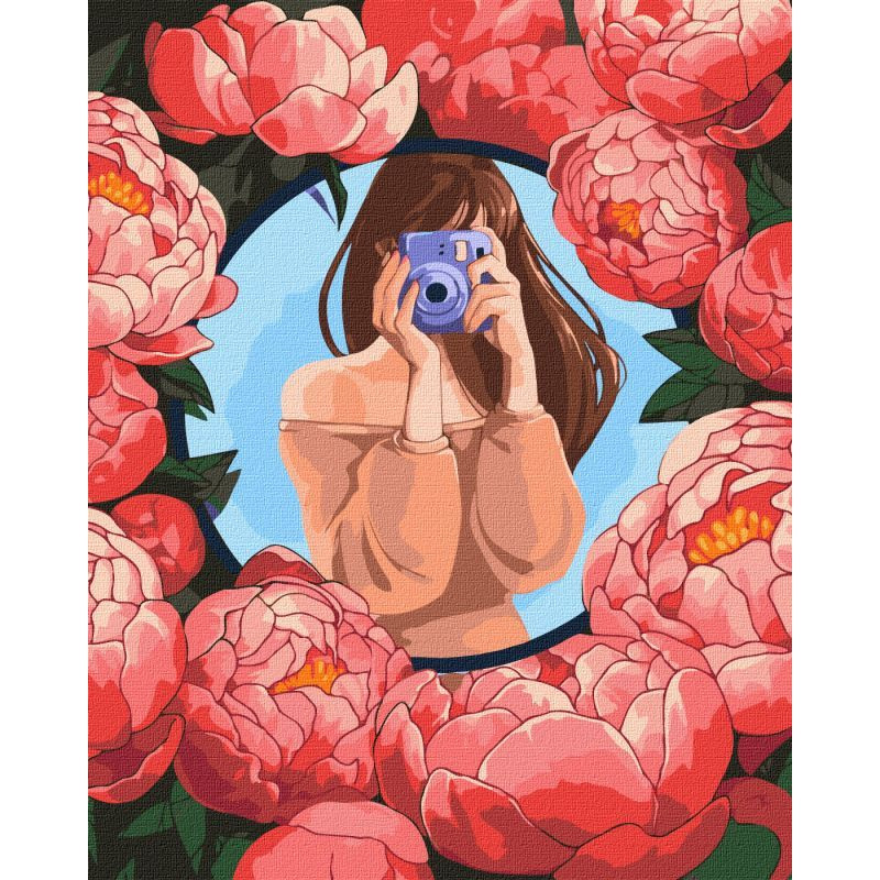 Картина по номерам "Цветочное селфи" ©Kira Corporal Идейка KHO4979 40х50 см
