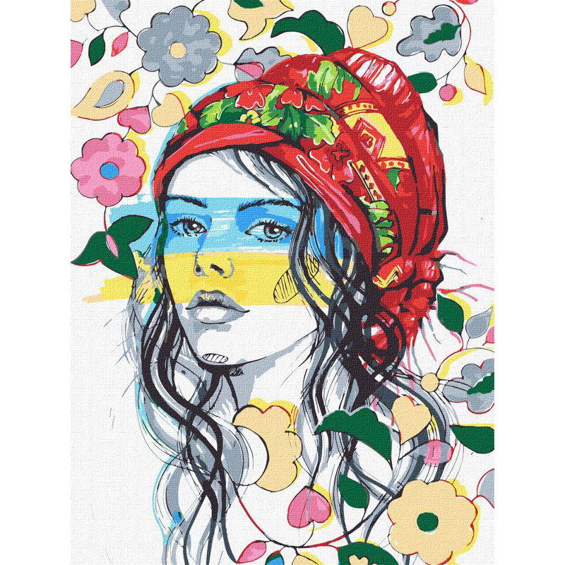 Картина по номерам "Украинские краски" ©fashionillustration_tania Идейка KHO4987 30х40 см