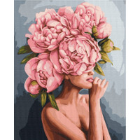 Картина за номерами "Дотик півонії" Brushme BS51481 40х50 см