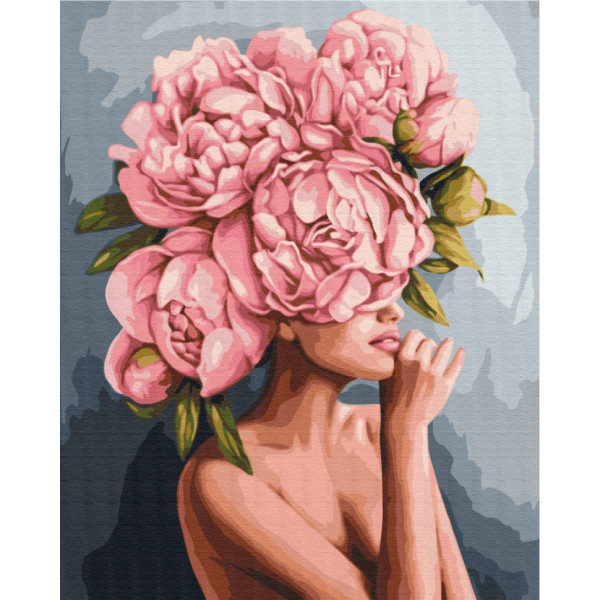 Картина за номерами "Дотик півонії" Brushme BS51481 40х50 см