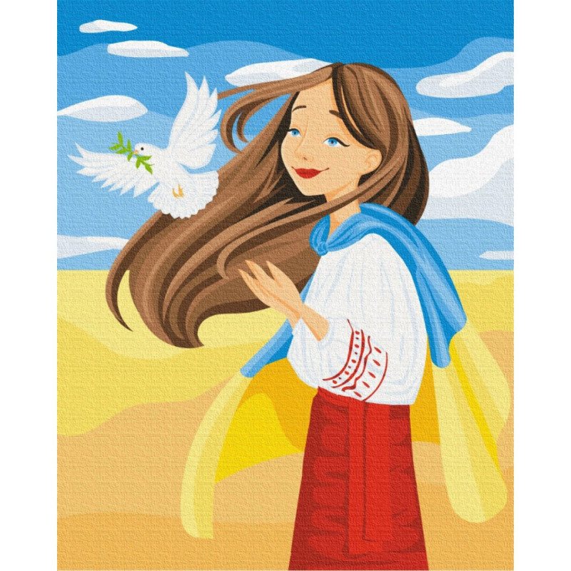 Картина за номерами "Вільна Україна" © Василик Марія Brushme BS53074 40х50 см