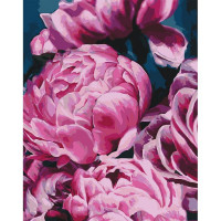 Картина за номерами. Букет "Оксамитові півонії 2" KHO3002, 40 * 50 см