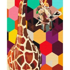 Картина за номерами "Жираф в мозаїці" Brushme BS51799 40х50 см