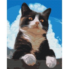 Картина за номерами "Допитливий котик" Brushme BS51941 40х50 см