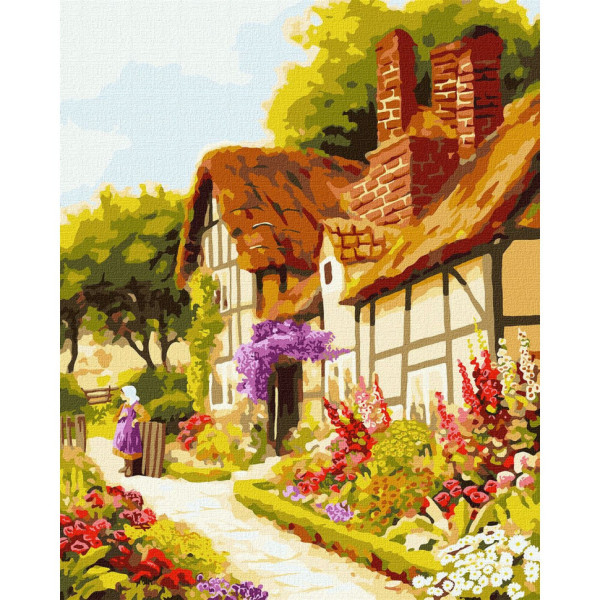 Картина за номерами "Казковий будинок" ©Катерина Терещенко Ідейка KHO2200 40х50 см