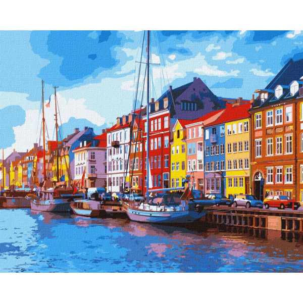 Картина по номерам "Волшебная Дания" Идейка KHO2713 40х50 см