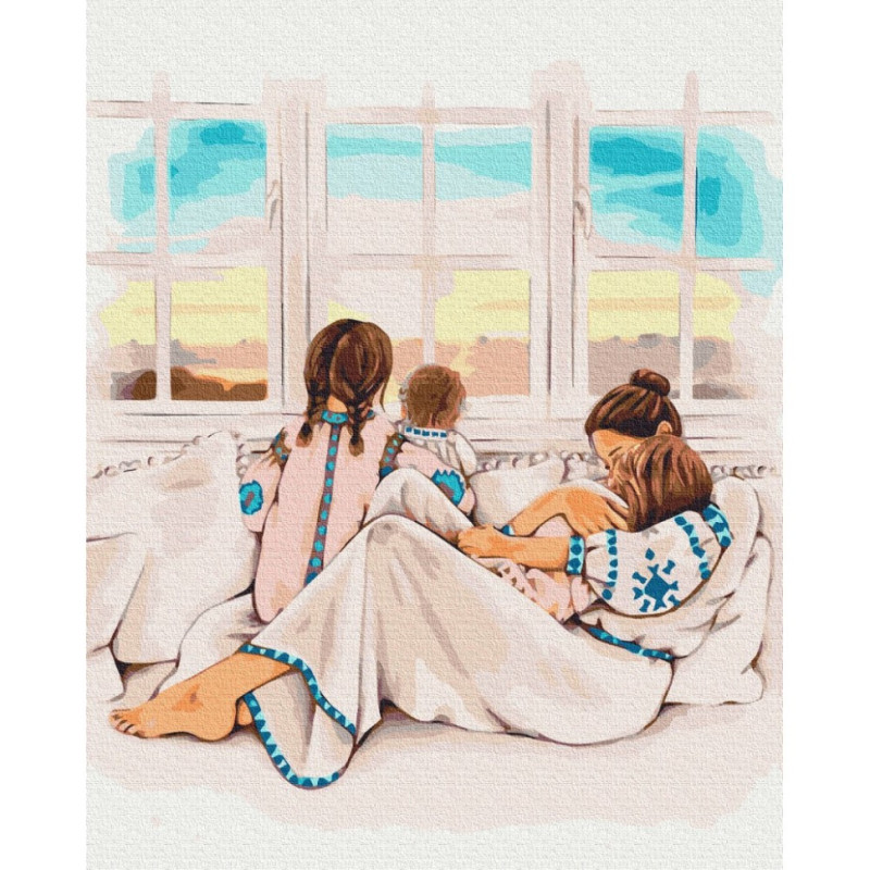 Картина за номерами "Материнське тепло" ©Алла Березовська Brushme BS53276 40х50 см