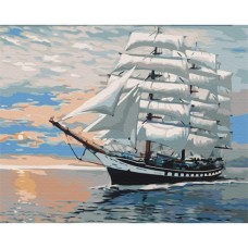 Картина по номерам "Ветер в парусах" BS52208  Brushme 40х50 см