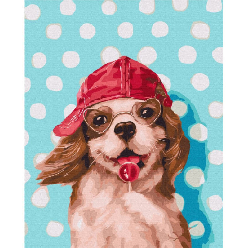 Картина за номерами "Песик з льодяником" ©Lucia Heffernan BS53618, 40х50 см