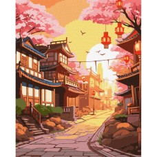 Картина по номерам "Японская улочка" KHO3645 40х50 см