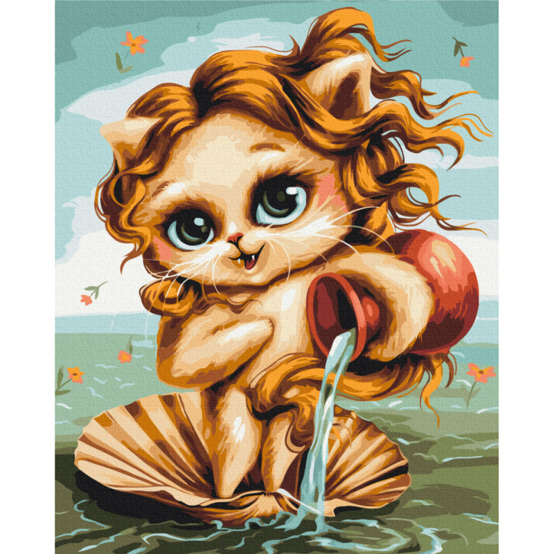 Картина за номерами "Котик Водолій" © Маріанна Пащук Brushme BS53912 40x50 см