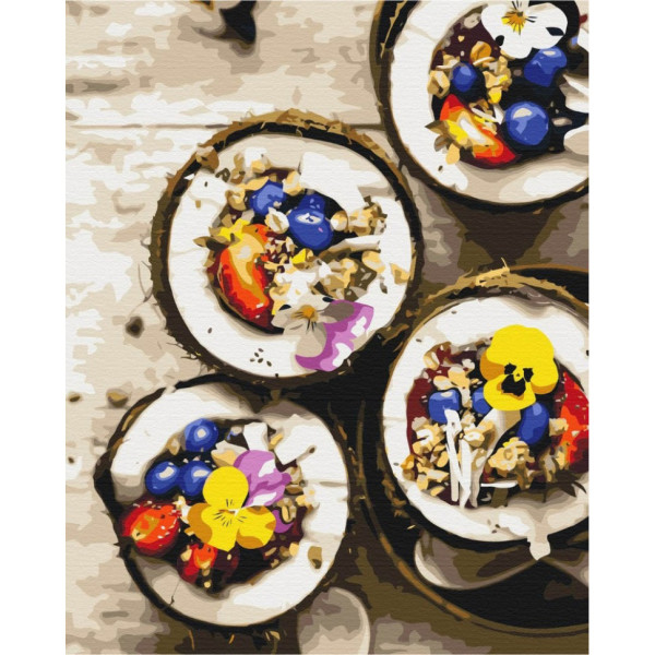 Картина за номерами "Кокосовий сніданок" BS52569, 40x50 см