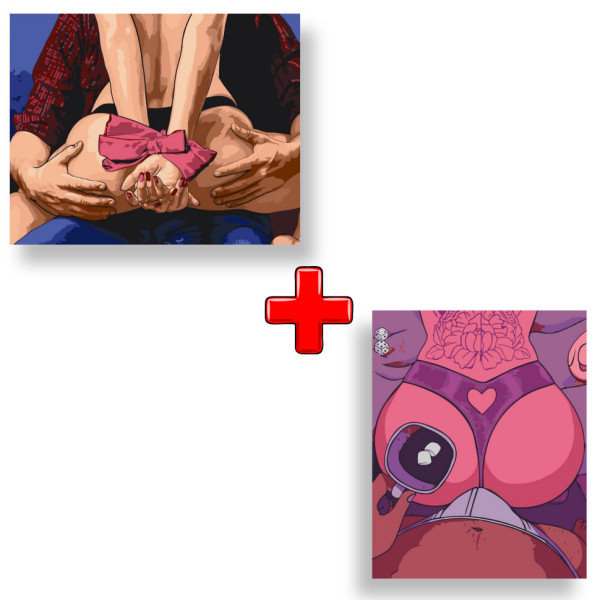 Набор картин по номерам 2 в 1 "Для него" 40х50 10029-AC и "Доброе утро" 40х50 10035-AC