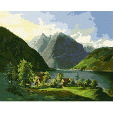 Картина за номерами "Озерний пейзаж" ©Carl Franz Gruber Ідейка KHO2884 40х50 см