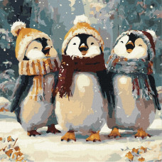 Картина за номерами "Щасливі співи" ©art_selena_ua KHO6856, 40х50 см