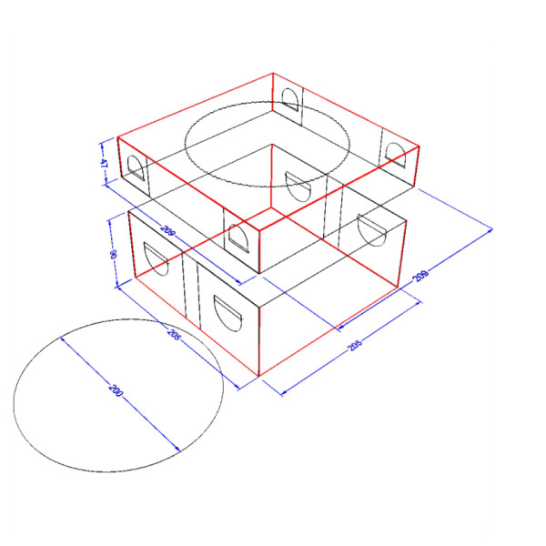 Упаковка для торта "Міді" Біла