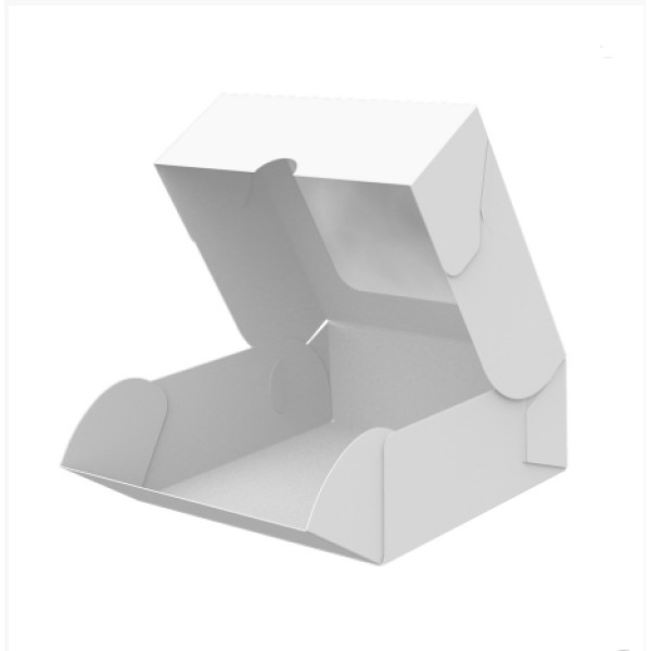 Картонная коробка для сладостей "Миди", белая
