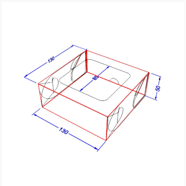 Картонна коробка для солодощів "Міді", крафт