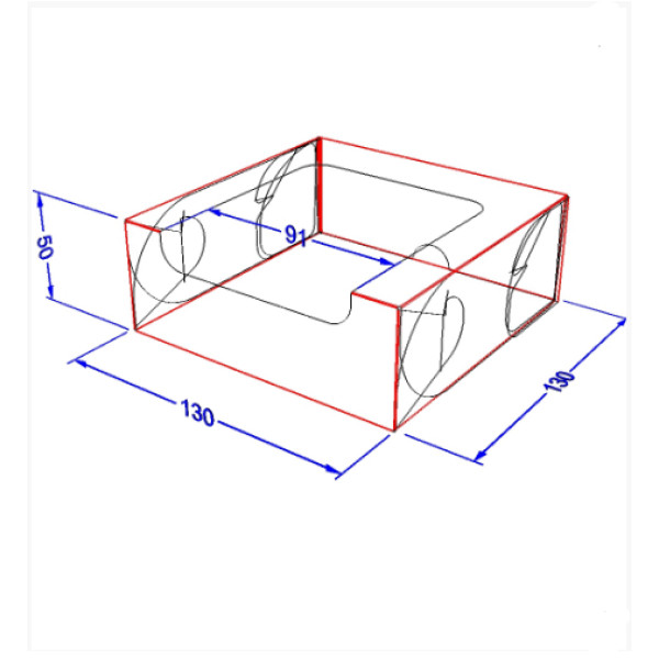 Картонная коробка для сладостей "Миди", светлая
