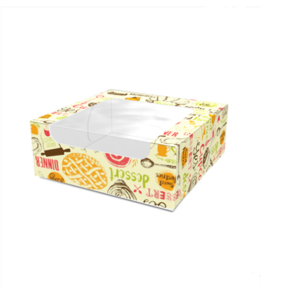 Картонная коробка для сладостей "Миди", светлая
