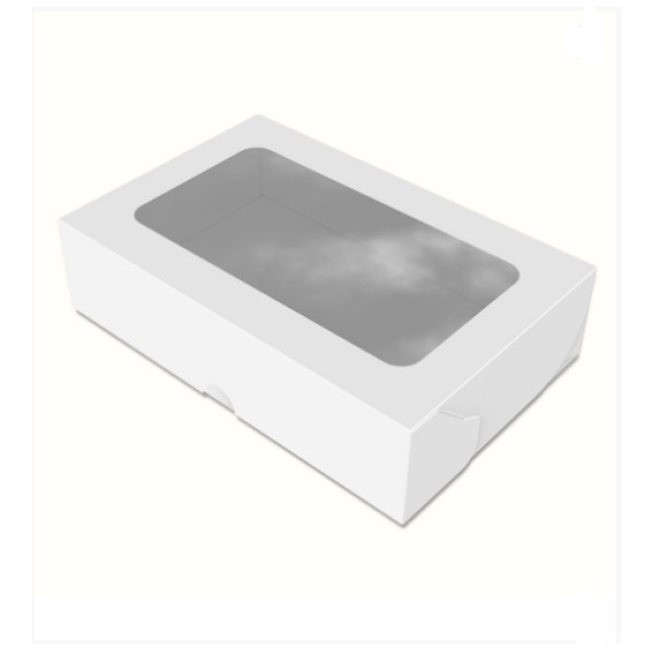 Картонная коробка для сладостей "Макси", белая
