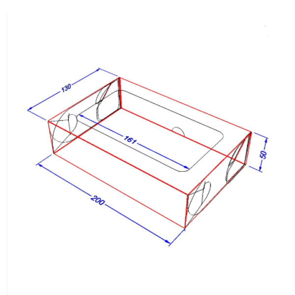Картонная коробка для сладостей "Макси", белая
