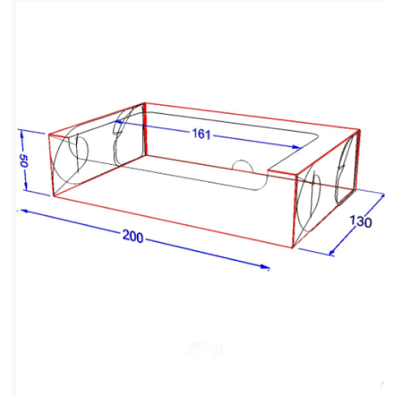 Картонная коробка для сладостей "Макси", светлая

