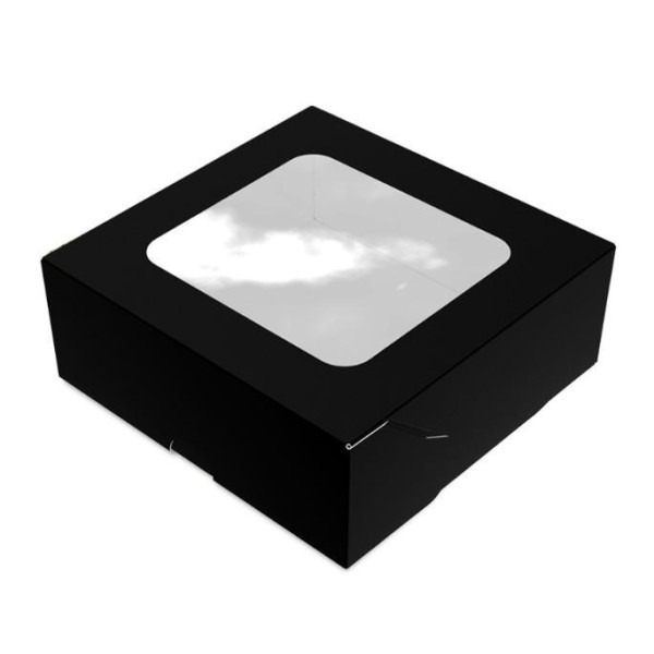 Картонна коробка для солодощів "Міді" Чорна