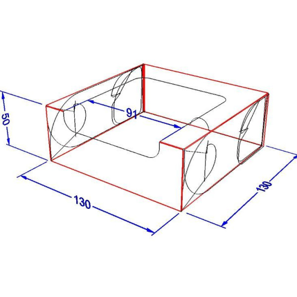 Картонна коробка для солодощів "Міді" Чорна