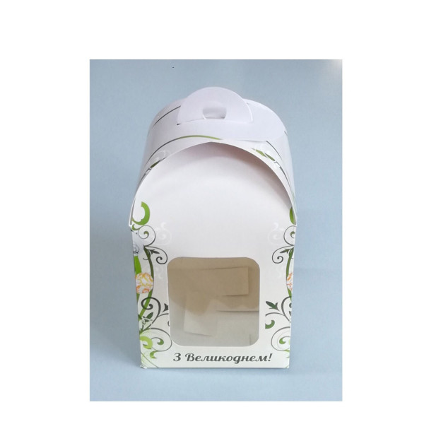 Коробка для пояса 120х120х150 мм мелованная белая с принтом KPP4