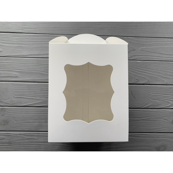 Коробка для пасхи 170х170х210 мм мелованная белая KPP3